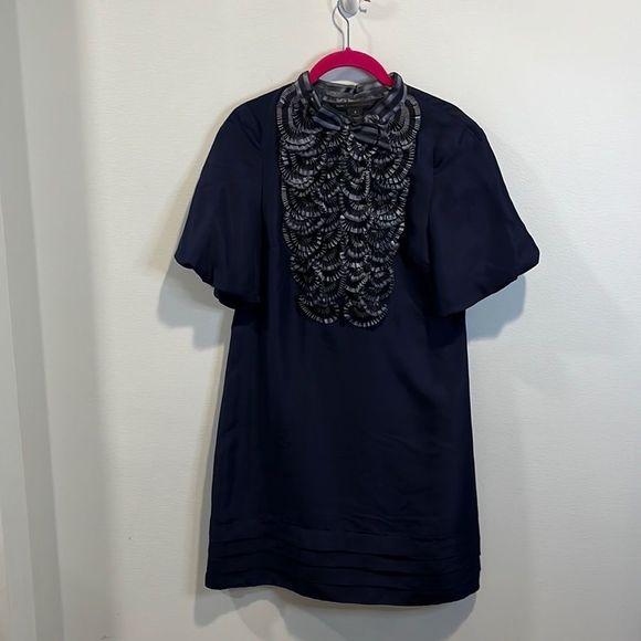 Marc by Marc Jacobs ruffle embellished dress in navy S - Picture 2 of 5